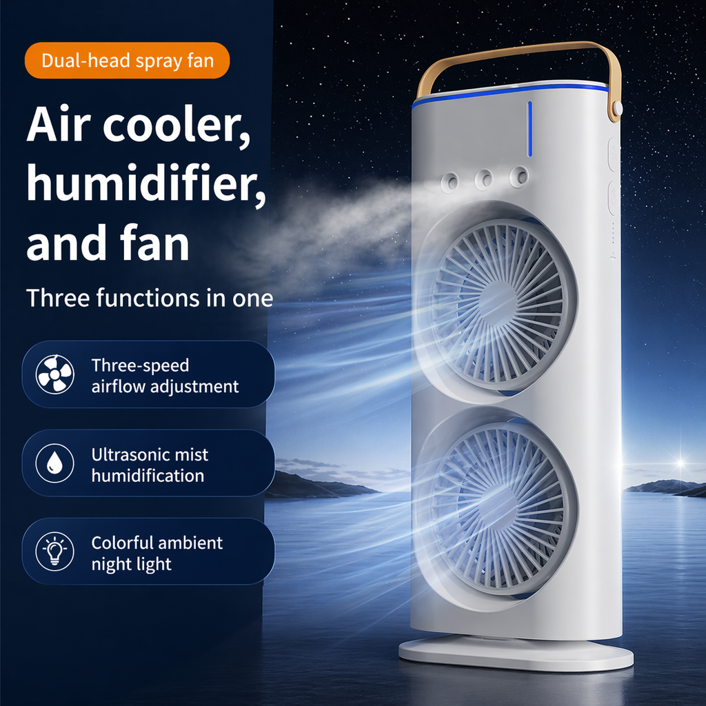 AeroMist Pro™ – 3-in-1 Smart Cooling Fan