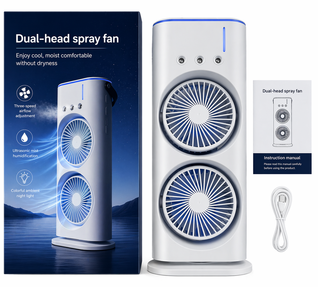 AeroMist Pro™ – 3-in-1 Smart Cooling Fan